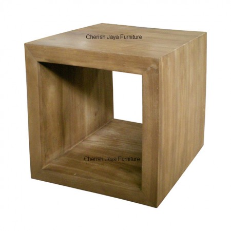 Code: SJBS 008 Name: Square Bedside Table- (Wood not solid) Size: W=50 x D=50 x H=50 cm Wood: Not Solid Teakwood